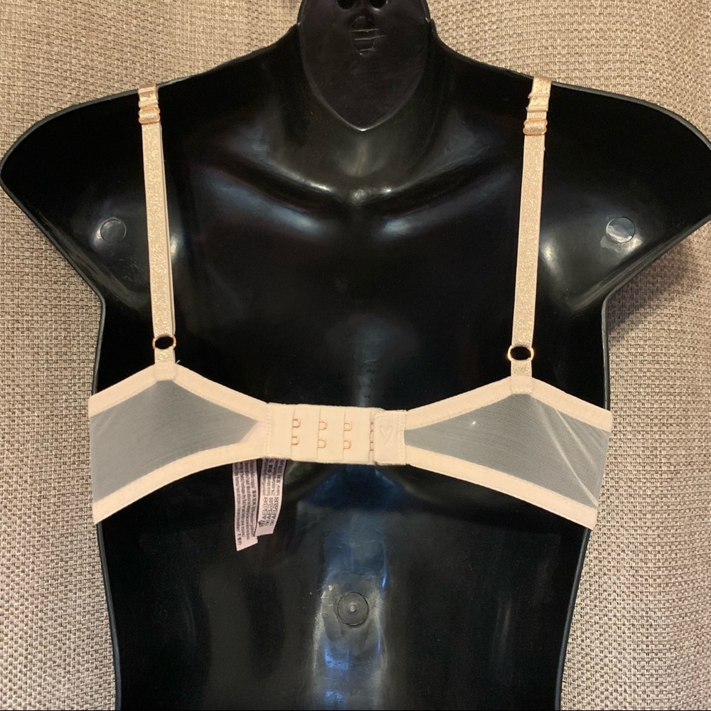 32B Victoria’s Secret Rose Gold faux leather Dream Angel push-up without padding - Picture 7 of 16